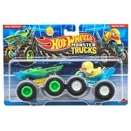 Hot Wheels - Monster Trucks 2pak Wave Wrecker vs Dunk n' Roll JHY83 FYJ64