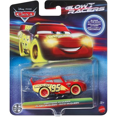 Mattel Auta Cars Glow Racers Świecący w ciemności Zygzak McQueen HPG77 HPG76