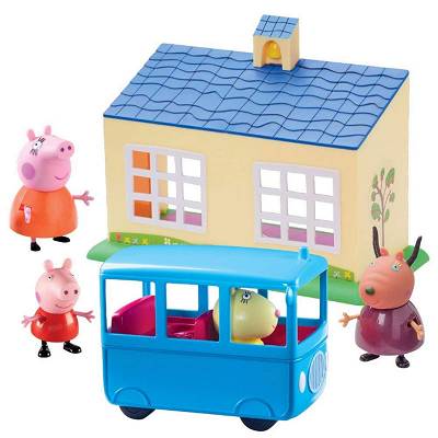 Świnka Peppa - Zestaw szkoła + autobus z figurkami 06593
