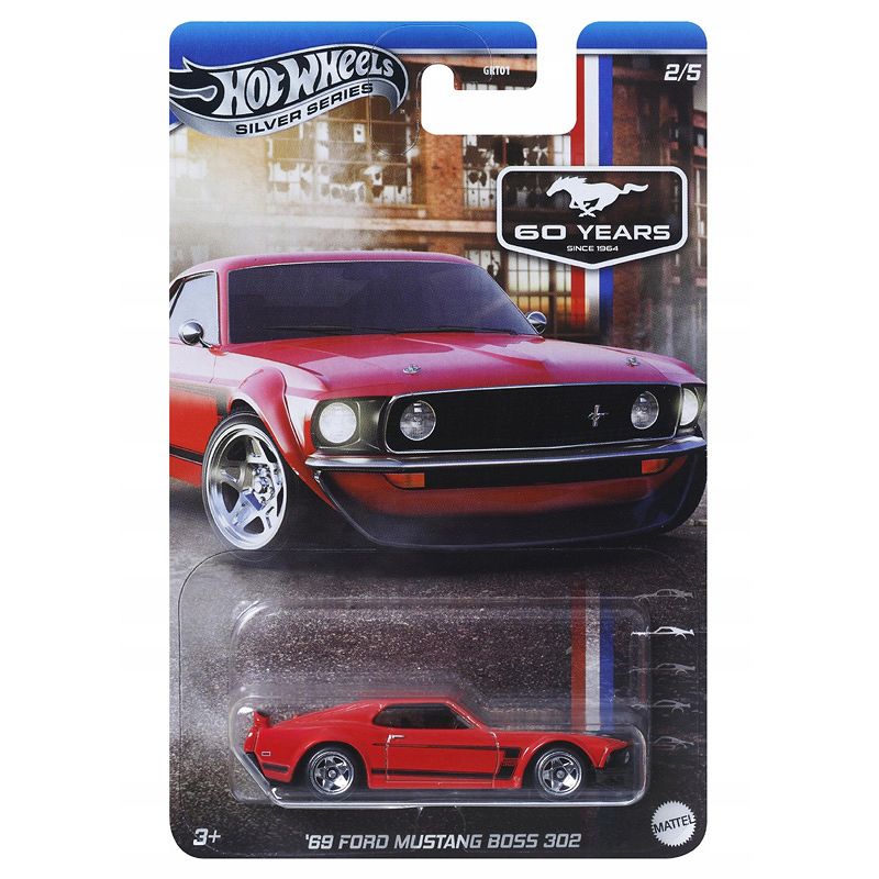 ミニカー Hot Wheels Ford MUSTANG GT HOT WHEELS SILVER SERIES 60 years Ford Mustang zestaw 5 szt
