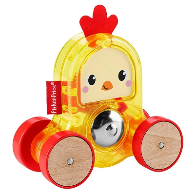 Fisher Price - Kolorowe zwierzątka na kółkach Kogut GMB25