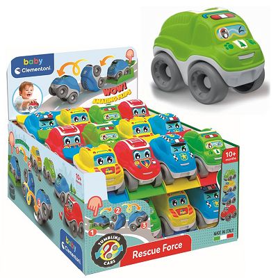 Clementoni Baby Przewrotny samochodzik ratunkowy Śmieciarka 17560