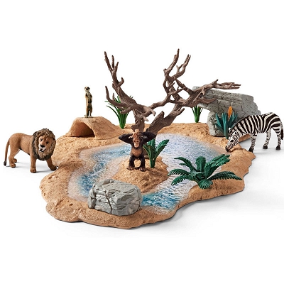 Schleich - Zestaw Afrykańskie Zwierzęta i Wodopój 42258
