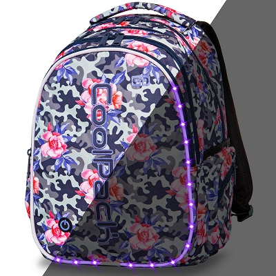 CoolPack - JOY L Plecak młodzieżowy LED Camo Roses 20209