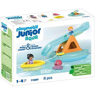 Playmobil - Junior Aqua Pływająca wyspa ze zjeżdżalnią 71687