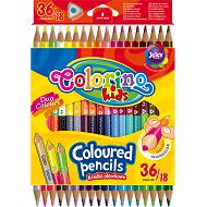 Colorino - Kredki trójkątne 18 szt. 36 kolorów 68512
