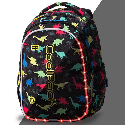 CoolPack - JOY M Plecak młodzieżowy LED Dinosaurs 20204