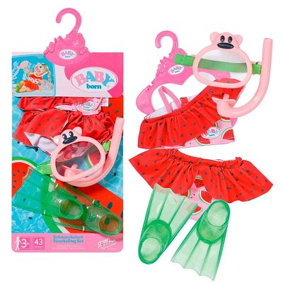 BABY born Zestaw do nurkowania z płetwami i bikini dla lalki 43 cm 836996