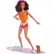 Barbie Lalka Surferka + akcesoria HPL69