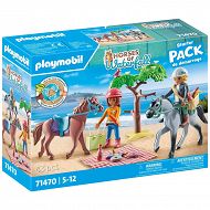 Playmobil Horse of Waterfall -  Wycieczka konna na plażę z Amelią i Benem 71470
