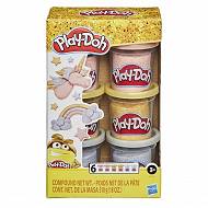 Hasbro Ciastolina Play-Doh - 6-pak Metaliczne tuby E9433