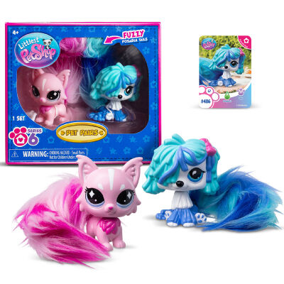 Littlest Pet Shop 2-pak seria 6 Pawsville Plaza Zwierzaki #485 i #486 01196