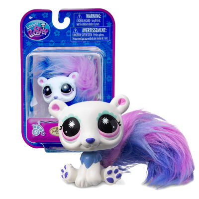 Littlest Pet Shop seria 6 Zwierzątko Nr 491 Fuzzy Pet Niedźwiadek Polarny 01166