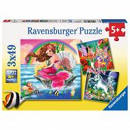 Ravensburger - Puzzle Świat mitycznych stworzeń 3 x 49 elem. 093670