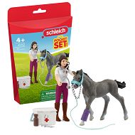 Schleich Horse Club Zestaw do pielęgnacji koni ze źrebakiem trakeńskim 42752