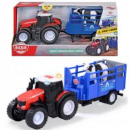 Dickie Farm Traktor Massey Ferguson z przyczepą dla zwierząt 3734003