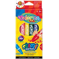 Colorino - Flamastry dwustronne z pieczątkami 6 kolorów 36122