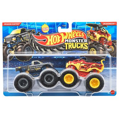 Hot Wheels - Monster Trucks 2pak Dragon Hunter vs Dragonizer JHY88 FYJ64