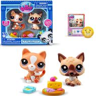 Littlest Pet Shop - 2-pak Zwierzątek Deska z przekąskami Pies pasterski i Kot LPS00525