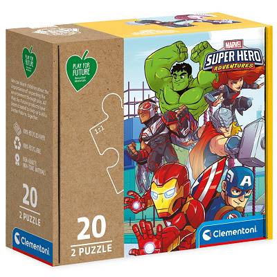 Clementoni Puzzle Play for future Super Hero 2 x 20 el. 24775