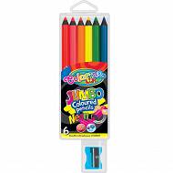 Colorino - Kredki ołówkowe okrągłe Jumbo Neon 6 kolorów + temperówka 34654