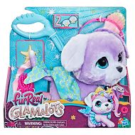 Hasbro FurReal Friends - Glamalots Piesek interaktywny na smyczy z modowymi akcesoriami F2601