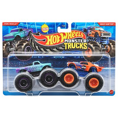 Hot Wheels - Monster Trucks 2pak Pure Muscle vs Night Shifter JLV81 FYJ64