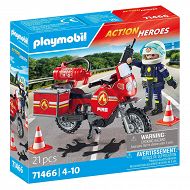 Playmobil - Motocykl straży pożarnej na miejscu wypadku 71466