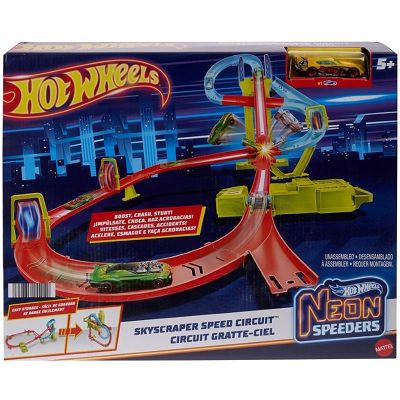 Hot Wheels Neon Speeders Superwyścig Tor z akceleratorem HPC07