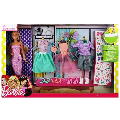 Barbie Fashionistas - Barbie na pokazie mody lalka z kolekcją ubrań DVJ64