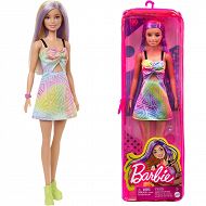 Barbie Fashionistas - Lalka blond z fioletowymi pasemkami HBV22