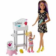 Barbie - Opiekunka dziecięca Zestaw Trening czystości Skipper FJB01