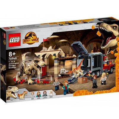 Lego Jurassic World - Ucieczka tyranozaura i atrociraptora 76948
