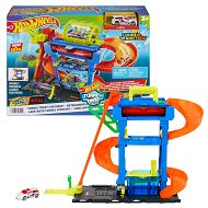 Hot Wheels City Color Shifters Myjnia samochodowa Odjazdowe zakręty HTN80