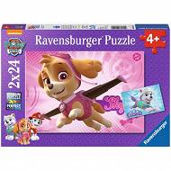  Ravensburger - Puzzle Psi Patrol Sky & Everest 2x24 el. 091522