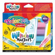 Colorino - Kredowe markery do szkła 5 kolorów 39637
