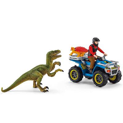 Schleich Dinozaury - Ucieczka Quadem przed Velociraptorem 41466