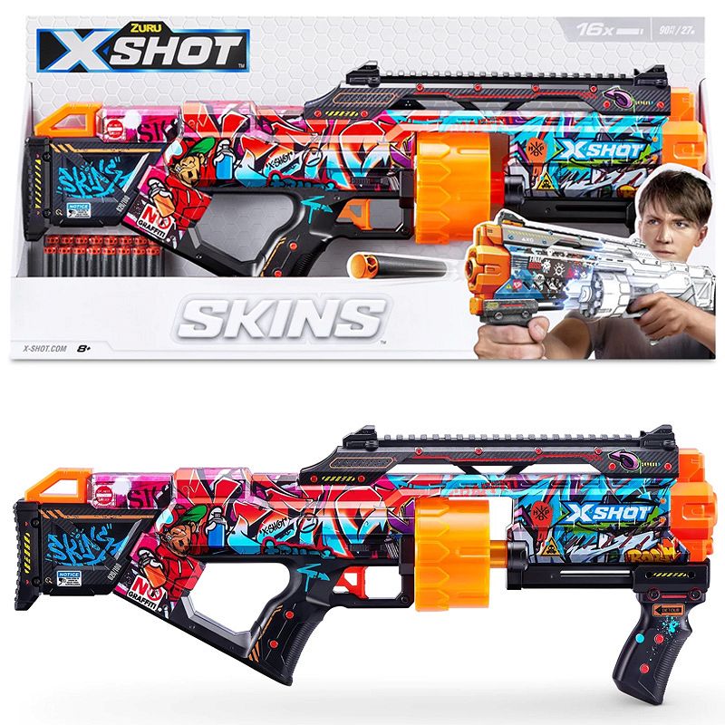ZURU X-Shot Wyrzutnia Skins Last Stand Dart Blaster Graffiti