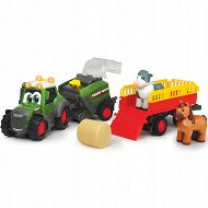 Dickie Farm ABC - Zestaw małego farmera Traktor Fendt z przyczepami 4118002