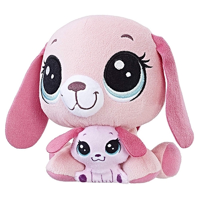 Littlest Pet Shop - Pluszowy piesek z maleństwem Holly Hownder i Bitsy 15 cm C1136