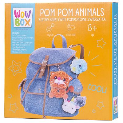 Wow Box Zestaw Kreatywny Pompony Zwierzaczki 0275
