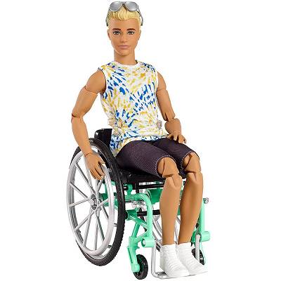 Barbie Fashionistas - Lalka Ken 167 na wózku inwalidzkim GWX93