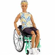 Barbie Fashionistas - Lalka Ken 167 na wózku inwalidzkim GWX93