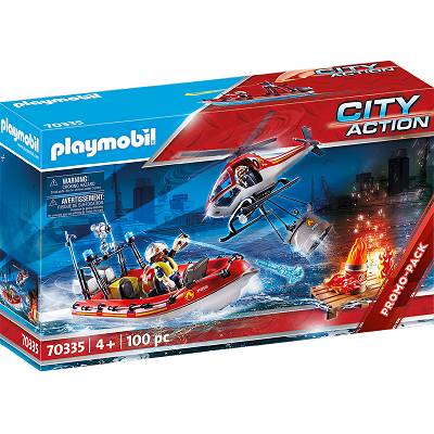 Playmobil - Jednostka straży pożarnej z helikopterem 70335
