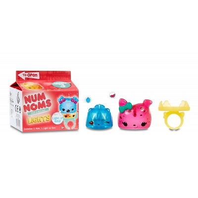 Num Noms Błyszczyki - Pudełko z niespodzianką Lights Mystery Świecące Pierścionki Seria 3 550556