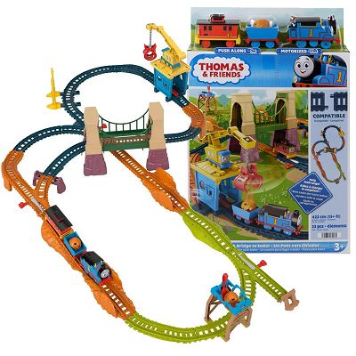 Fisher-Price Tomek i Przyjaciele - Most do Sodoru Mega tor z Tomkiem Bruno i dźwigiem HTG38