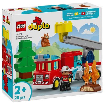 LEGO DUPLO Wóz strażacki z wężem i strażakiem 10473