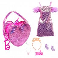 Barbie Zestaw modowy Deluxe z torbą w kształcie serca HJT45