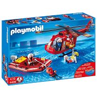 Playmobil - Helikopter ratunkowy z pontonem wyposażonym w silnik 4428