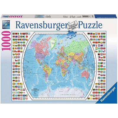 Ravensburger - Mapa polityczna świata Puzzle 1000 elem. 196333 